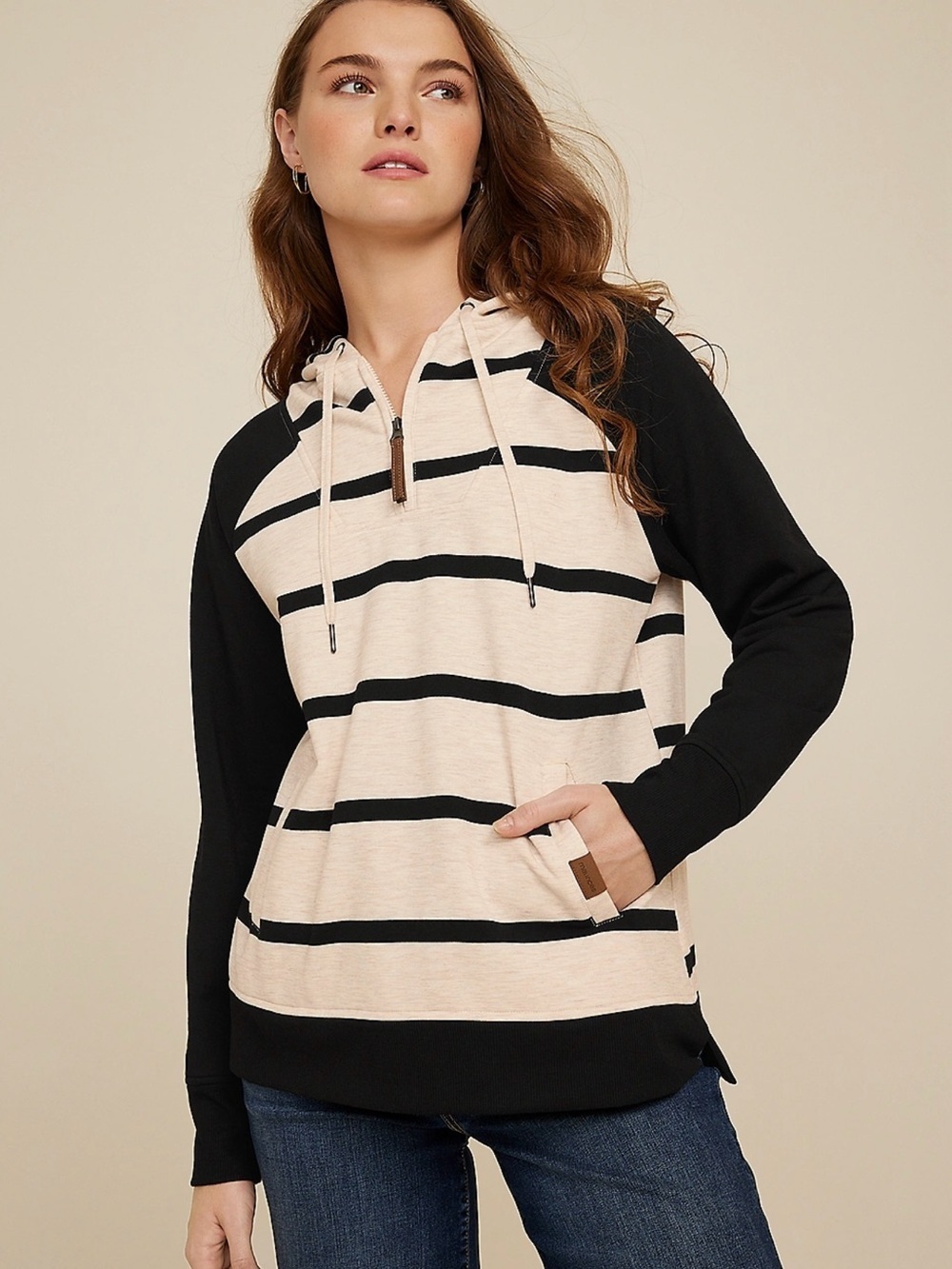 Maurice's Plus Size 2X Homeward Striped Fleece Hoodie